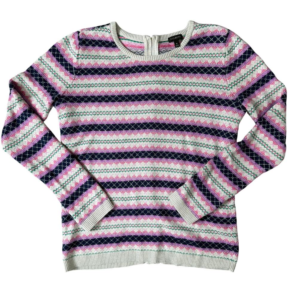 Talbots Fair Isle Knit Sweater Medium